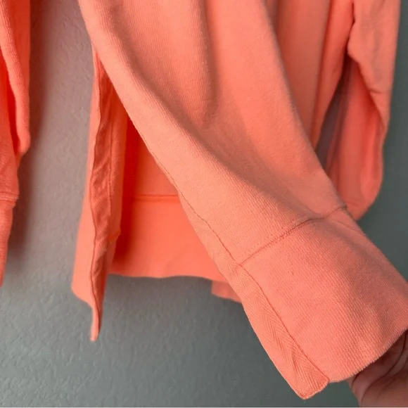 Aerie Women’s Orange Cotton Oversized Crew Neck Sweater Size S - Picture 7 of 11
